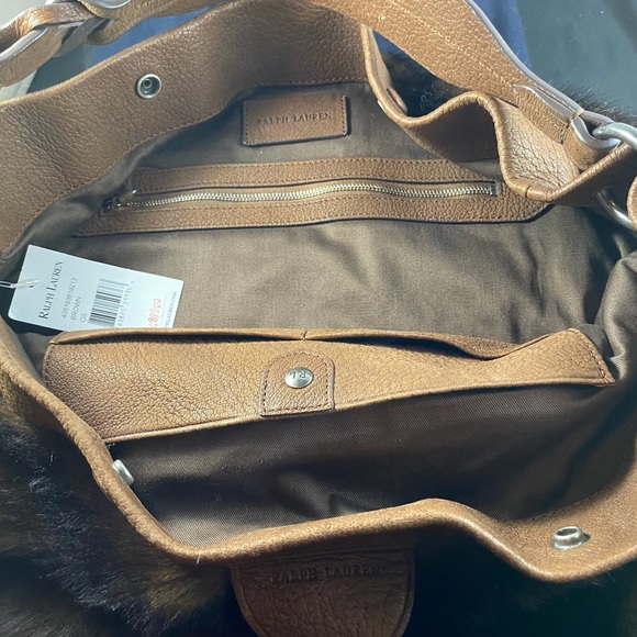 RL Brown Shearling Fur Hobo - NWT - Picture 2 of 8